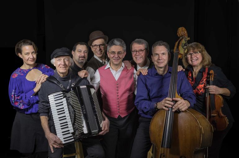 Members of New Budapest Orpheum Society with their instruments