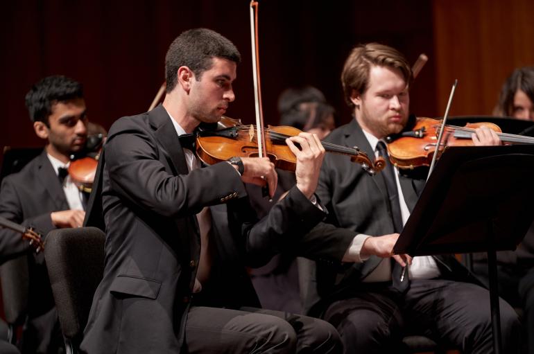 Violinists in performance