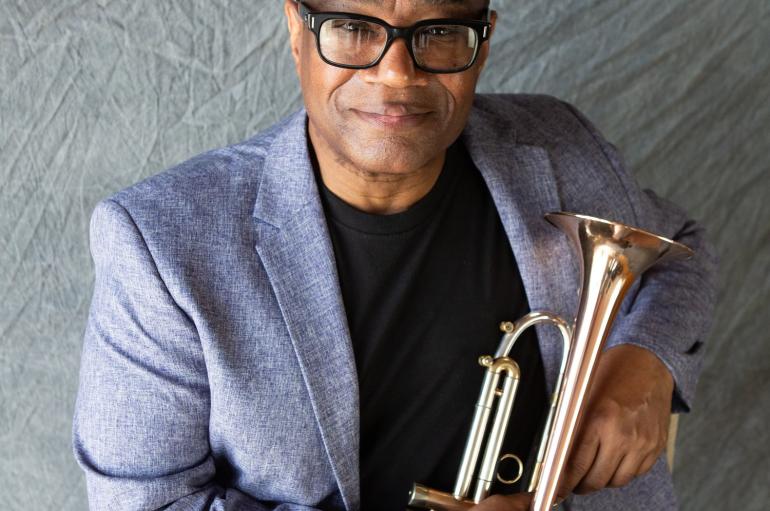 Pharez Whitted with trumpet