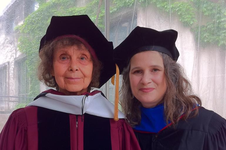 Sofia Gubaidulina, left. Martha Feldman, right.