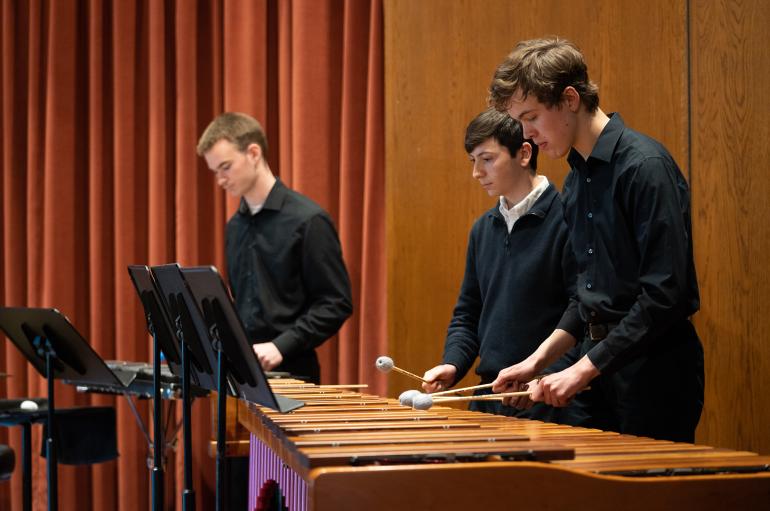 Percussion Ensemble student performers