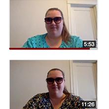 Thumbnail image showing two screenshots of Ailsa Lipscombe in a video recorded lecture