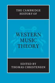 Cover art for "Cambridge History of Western Music Theory"