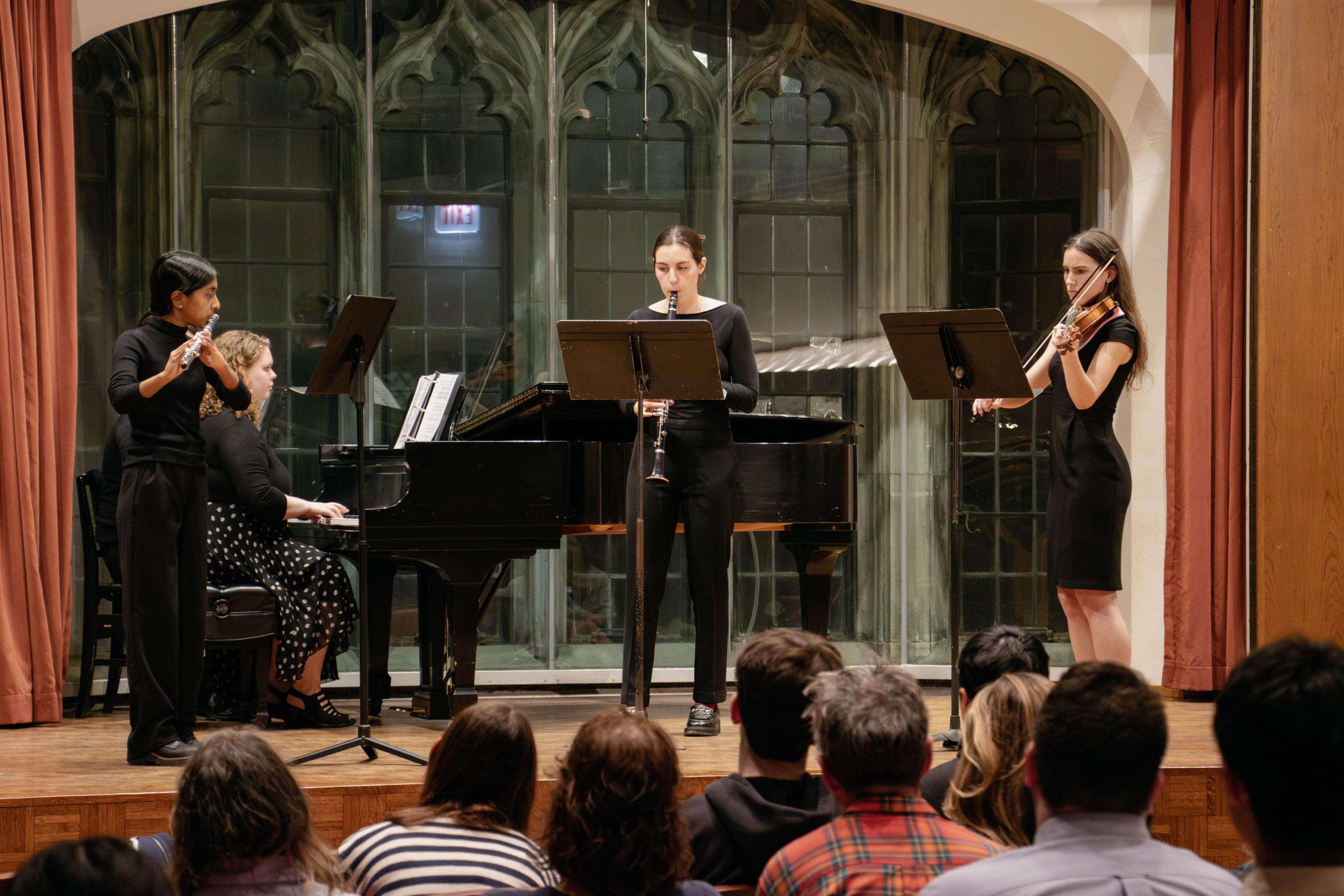 Members of the Chamber Music Program performing in Fulton Recital Hall