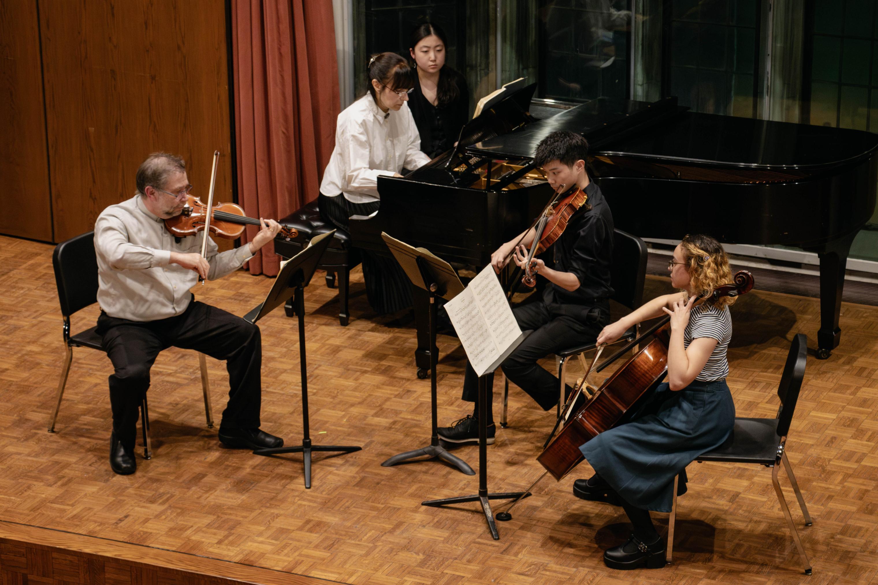 Members of the Chamber Music Program performing in Fulton Recital Hall