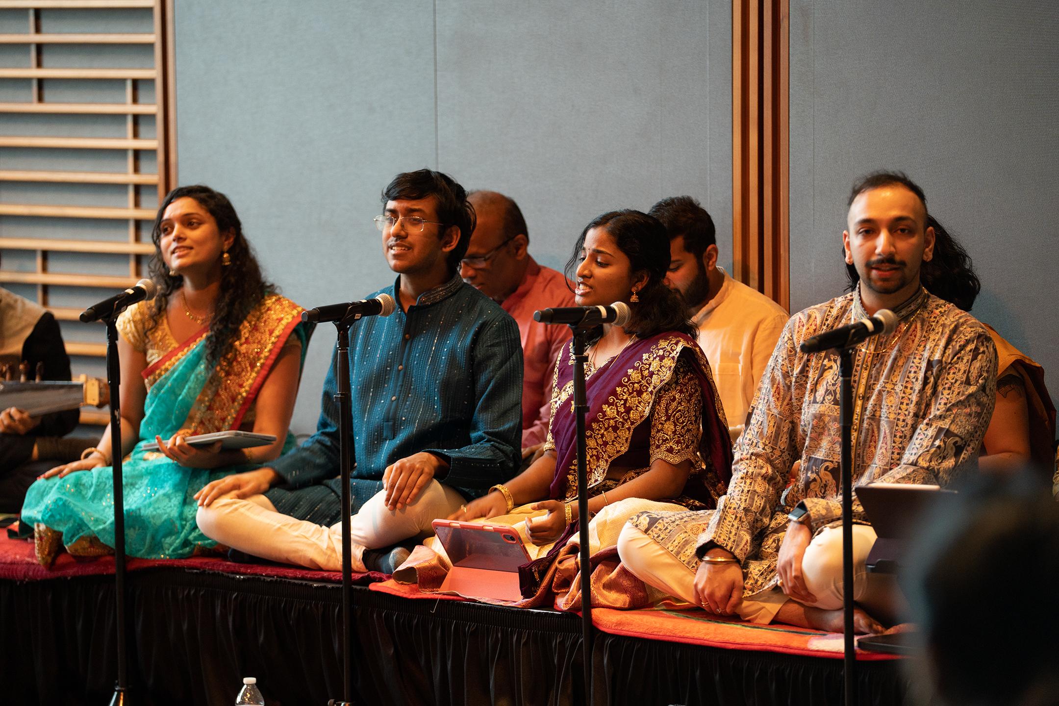 South Asian Music Ensemble performing in the Logan Center