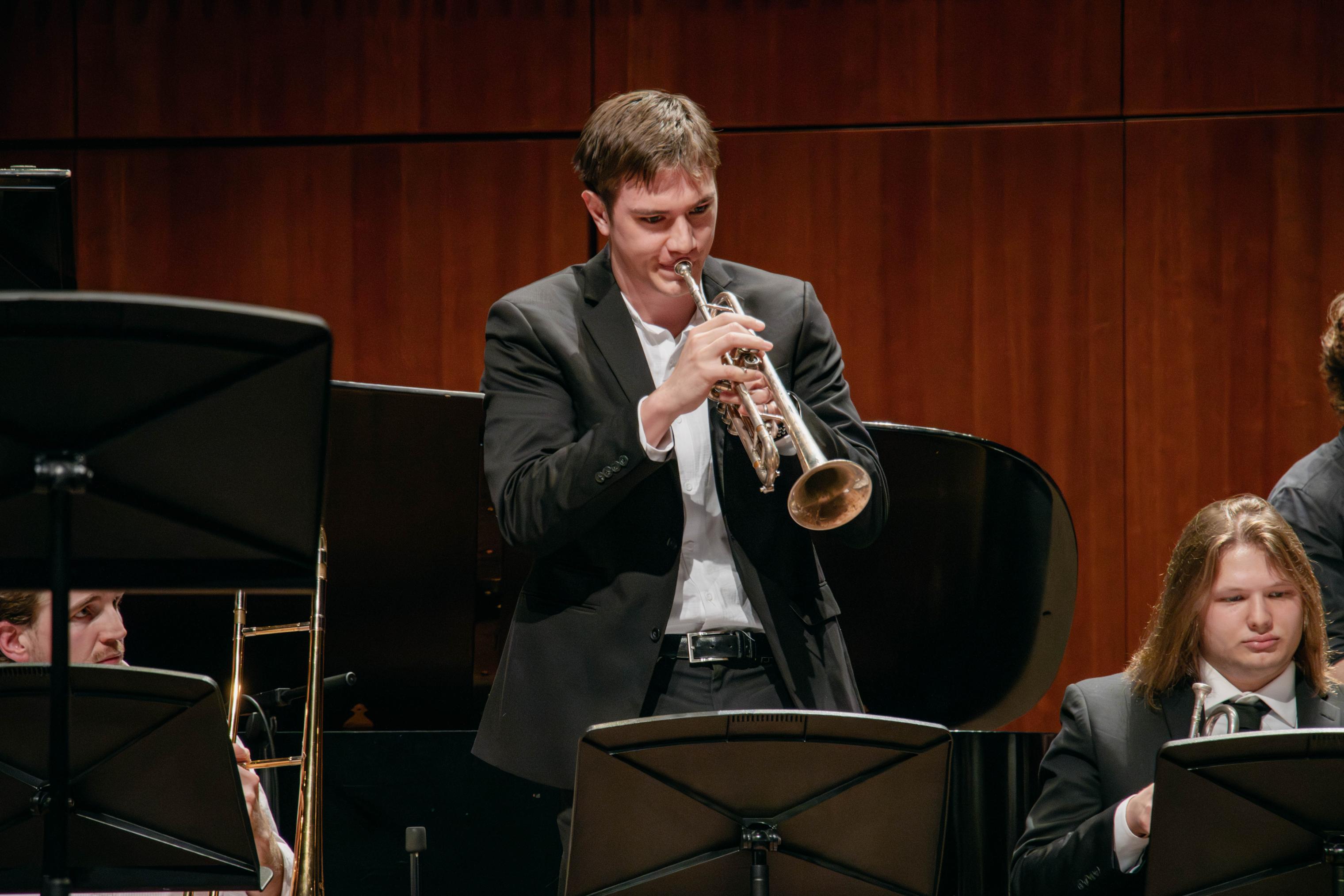 Jazz Ensemble performing in the Logan Center