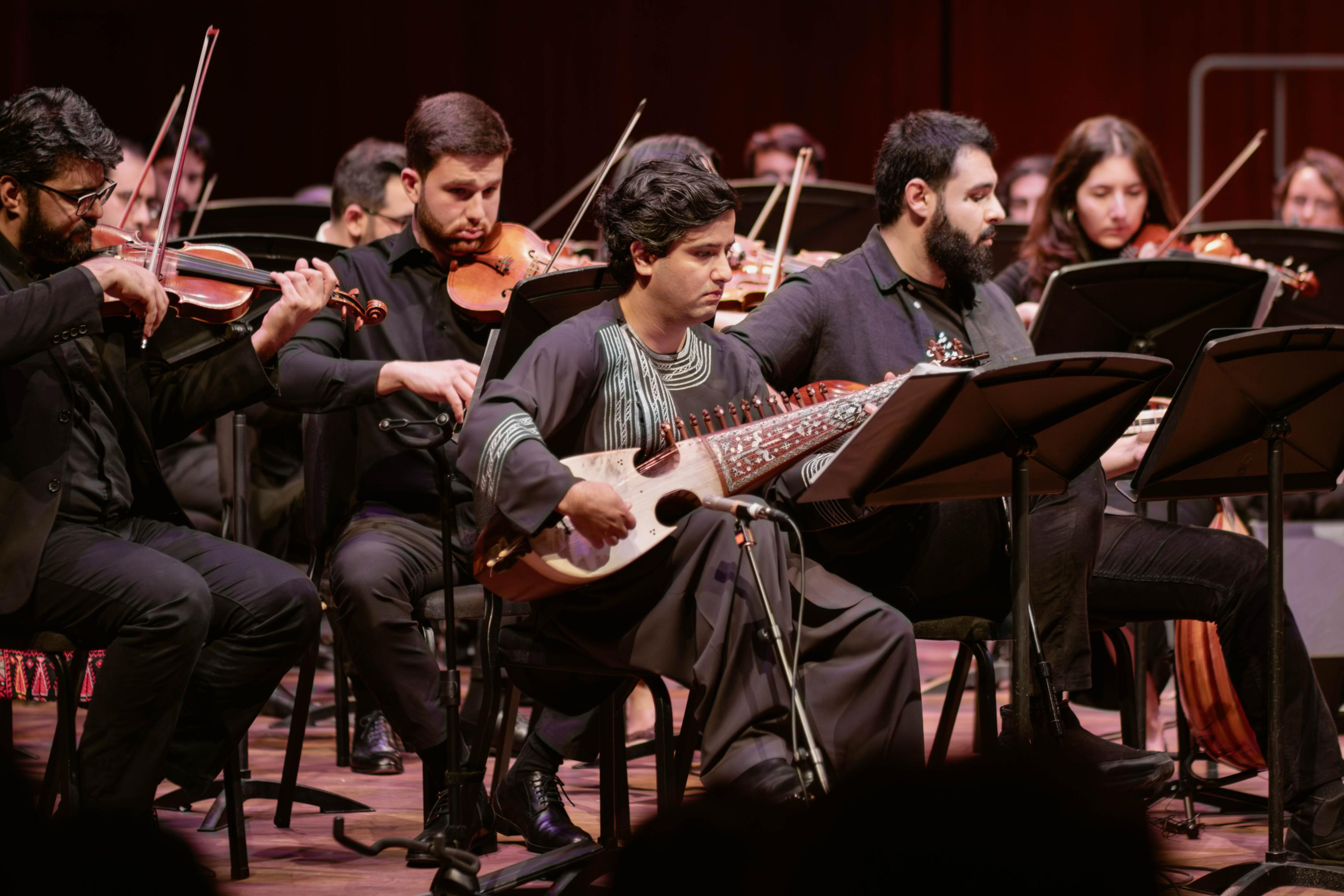 Middle East Music Ensemble performing in the Logan Center