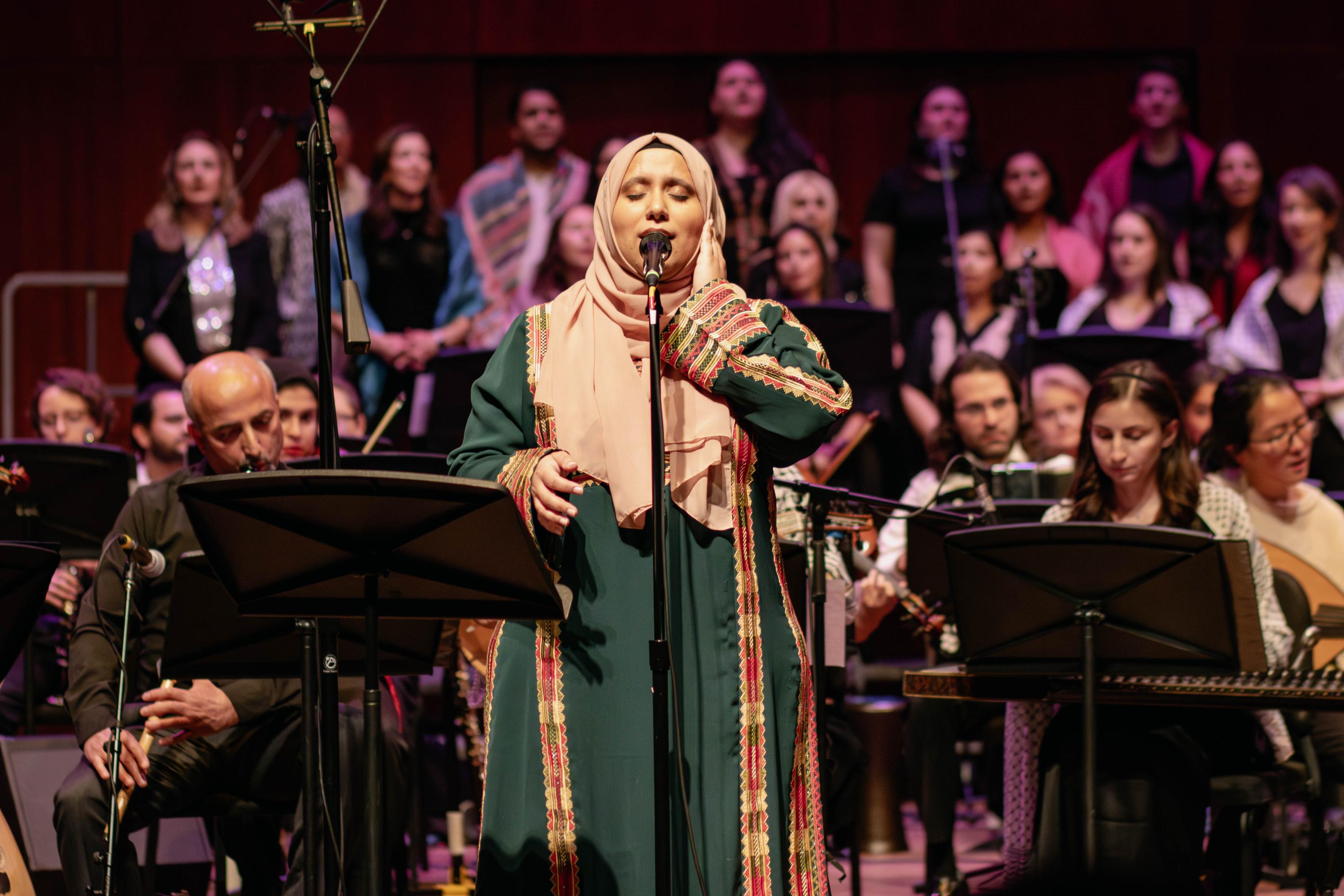 Middle East Music Ensemble performing in the Logan Center