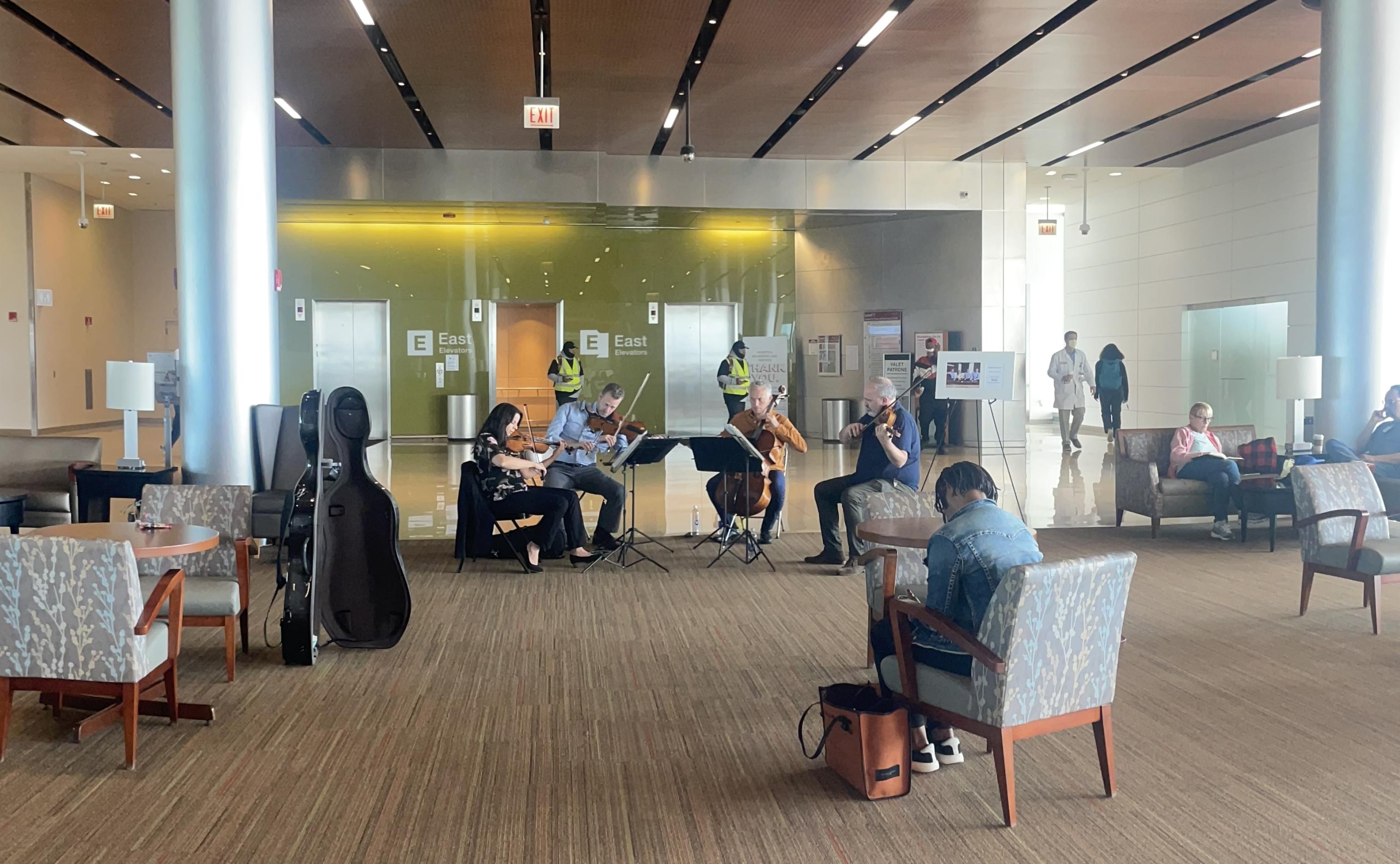 Pacifica Quartet in Sky Lobby 