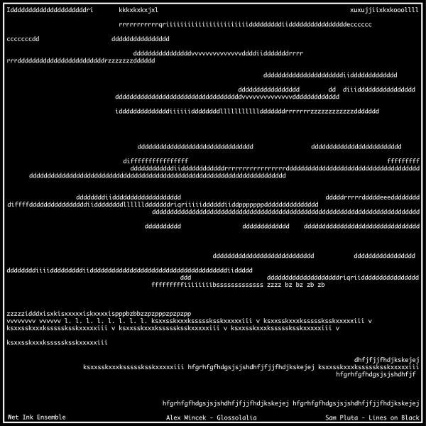 Cover art for Lines on Black by Wet Ink Ensemble