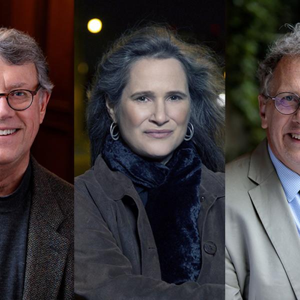 From left to right, Philip Bohlman, Martha Feldman, and Robert Kendrick headshots