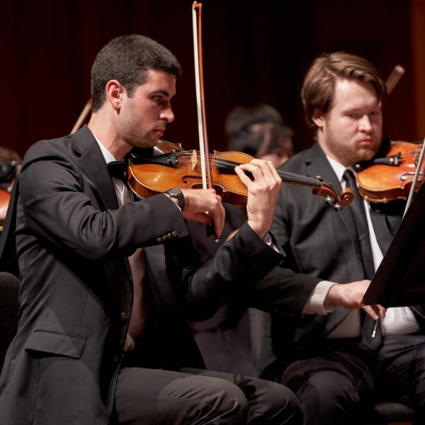 Violinists in performance